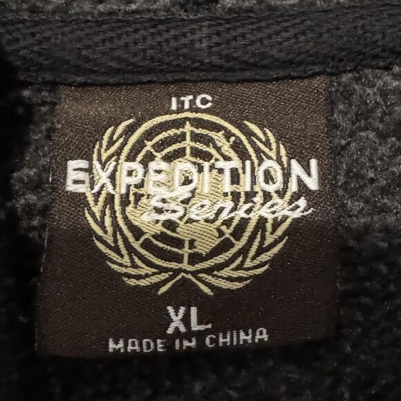 Icon Motosports Hoodie Mens XLBlack Zip Up Graphic Eagle Biker Y2K Grunge Skater - Picture 3 of 10